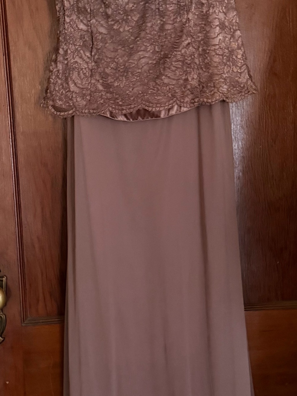 Patra Mauve Lace Bodice Maxi Dress